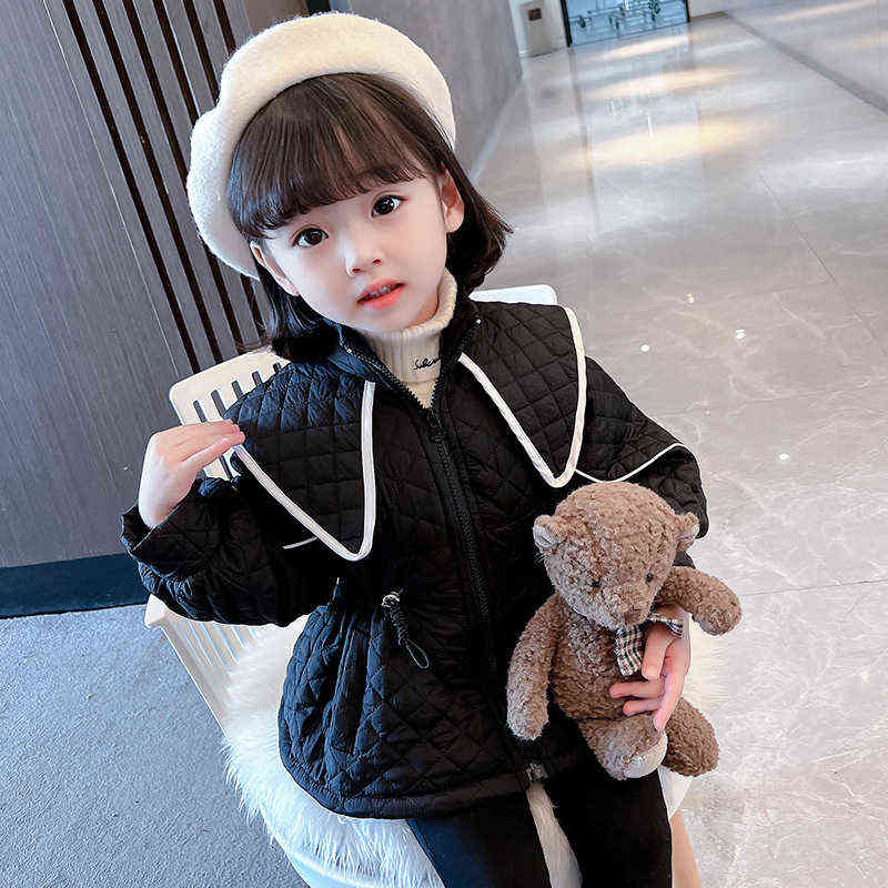 Baby Girl Jacket 1-6 Year Winter Quilted Jacket Warm Fashion Children Hoodie Kids Girls Thick Outerwear Clothing J220718