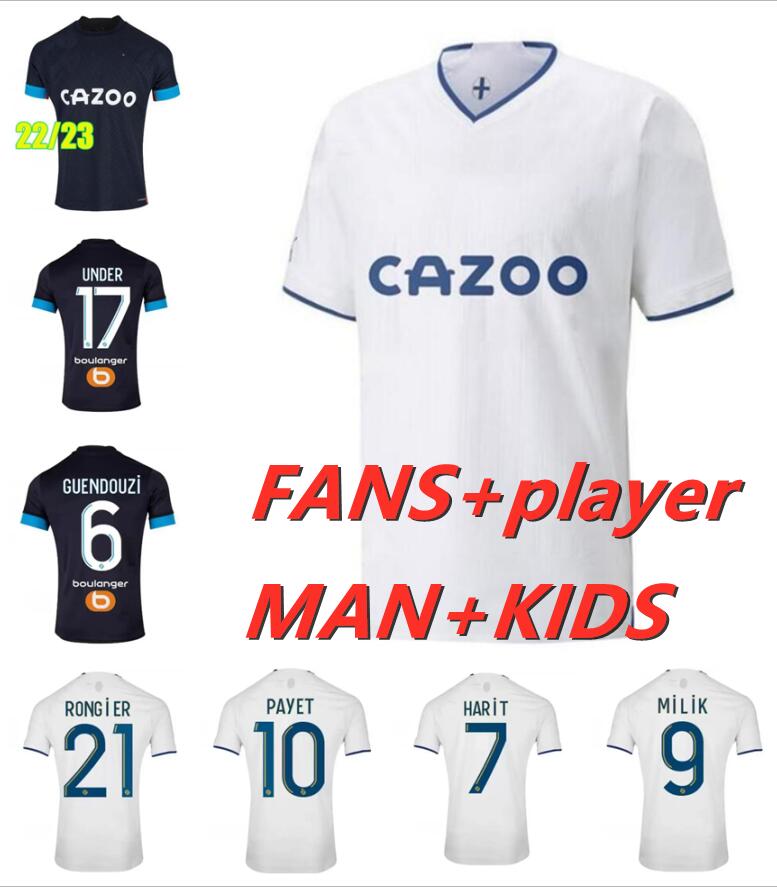 Olympique De Marseilles GUENDOUZI soccer jerseys 2022 2023 OM Maillot Foot PAYET CLAUSS BAKAMBU under GERSON Football jersey 22 23 RONGIER MILIK shirts Men Kids Kit
Olympique De Marseilles GUENDOUZI soccer jerseys 2022 2023 OM Maillot Foot PAYET CLAUSS BAKAMBU under GERSON Football jersey 22 23 RONGIER MILIK shirts Men Kids Kit