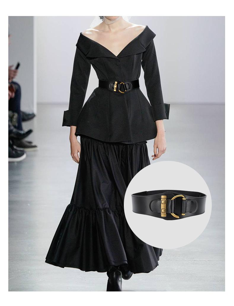 Belts High Quality Split Leather Elastic Wide Waist Belt Vintage Female Overcoat Down Jackets Dress For Women WaistbandBelts, Black
Belts High Quality Split Leather Elastic Wide Waist Belt Vintage Female Overcoat Down Jackets Dress For Women WaistbandBelts, Black
