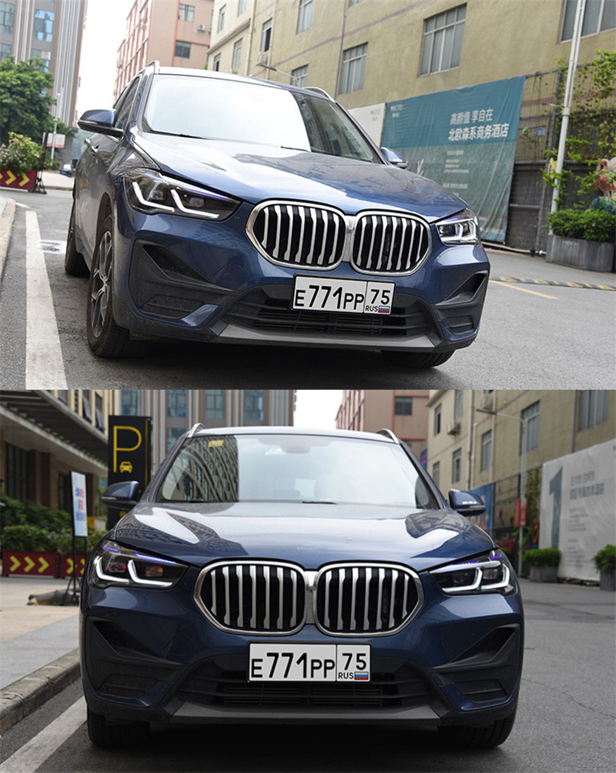 Front Head Lights For X1 F48 20 17-20 21 LED Headlights Blue DRL Turn Signal High Beam Angel Eyes Parking Light