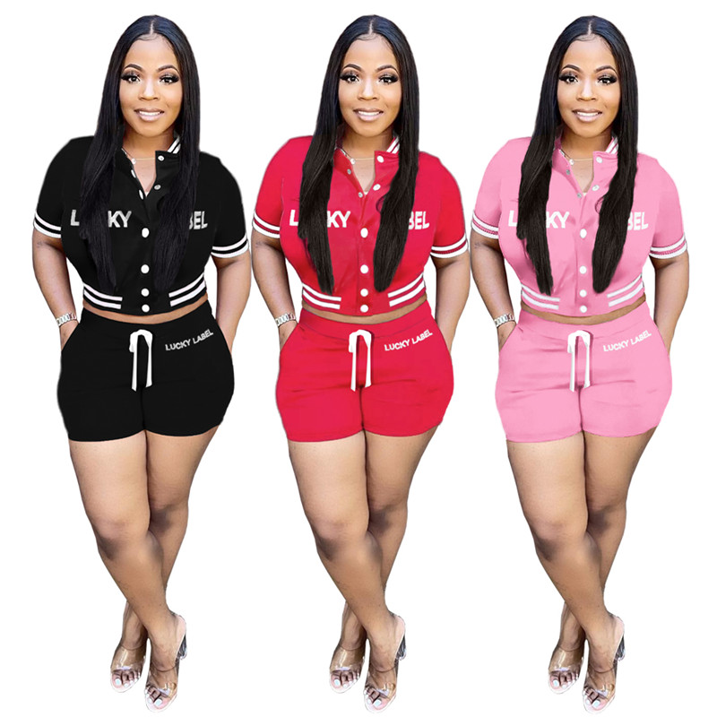 Lucky Label Summer Tracksuits Women Outfits Embroidery Letters Short Sleeve Jacket Shorts Two Piece Set Tracksuits Casual Jogging Suit 7205, Pink
Lucky Label Summer Tracksuits Women Outfits Embroidery Letters Short Sleeve Jacket Shorts Two Piece Set Tracksuits Casual Jogging Suit 7205, Pink