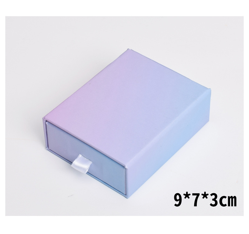 12pcs Cardboard Drawer Jewelry Set Gift Box Ring Necklace Bracelets Earring Gift Packaging Boxes With Black Sponge 220509
