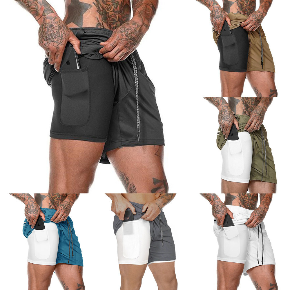 2022 New Double layer Solid Color Shorts Mens Plus sizes Fitness Training Quick Dry Jogging Pants, Light gray
2022 New Double layer Solid Color Shorts Mens Plus sizes Fitness Training Quick Dry Jogging Pants, Light gray
