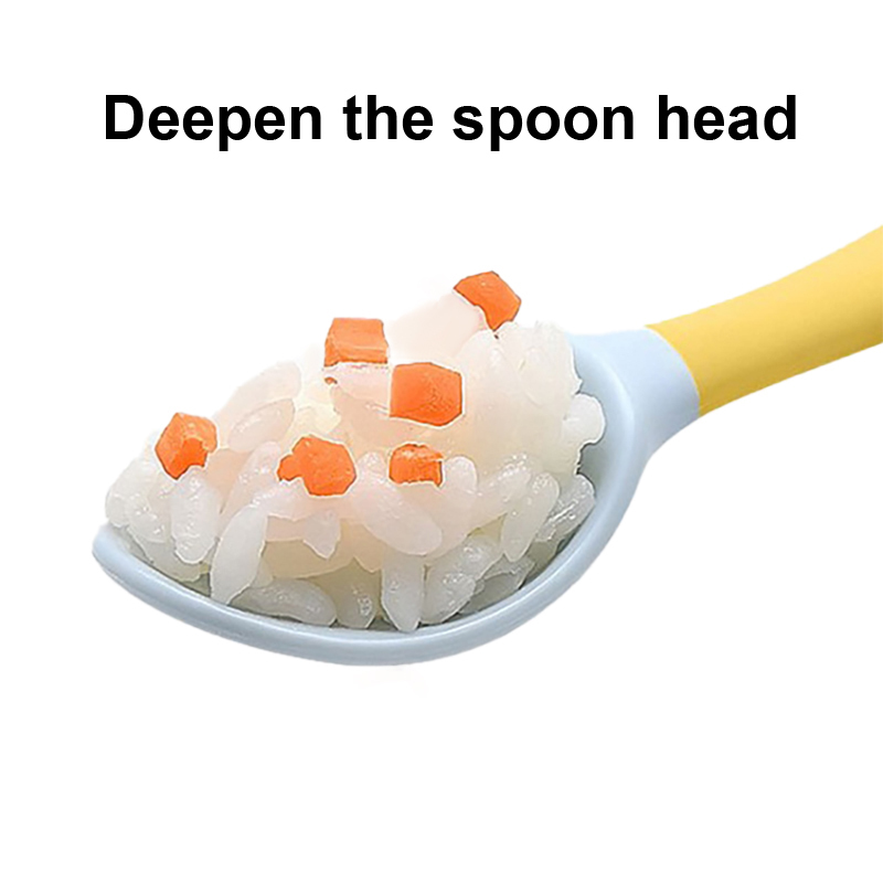 Baby Spoon Fork Utensils Set Kids Bendable Auxiliary Food Infant Learn To Eat Soft Training Tableware Toddler Feeding Spoon 220512