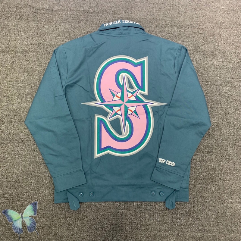 Heavy Zipper Coats Jackets Men's Women Blue Jacket 2022ss Real Pics