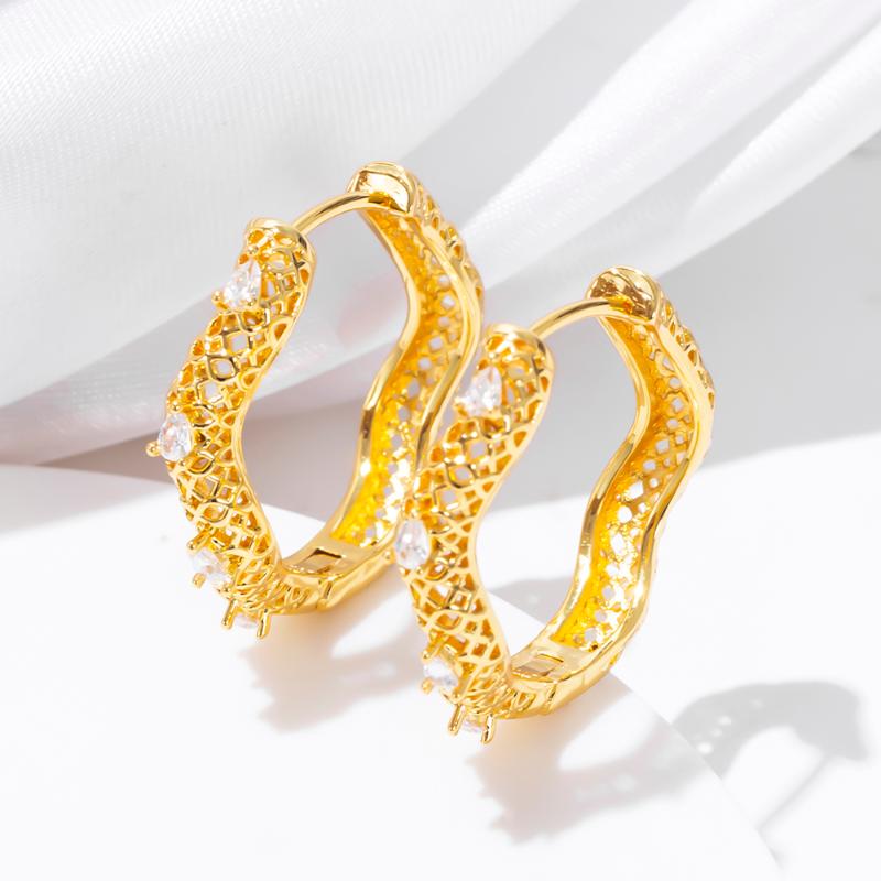 Hoop & Huggie Elegant Women Earrings Fashion Hanging Piercing Gold Plated Drop Earring For Trend Jewelry GiftHoop
Hoop & Huggie Elegant Women Earrings Fashion Hanging Piercing Gold Plated Drop Earring For Trend Jewelry GiftHoop