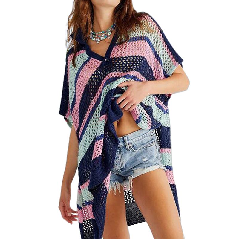 Women's Swimwear Women Cover-Up Irregular Hollow Contrast Color Half Sleeve Ladies Casual Dress Summer Clothes Bathing Suit SwimsuitWomen's
Women's Swimwear Women Cover-Up Irregular Hollow Contrast Color Half Sleeve Ladies Casual Dress Summer Clothes Bathing Suit SwimsuitWomen's