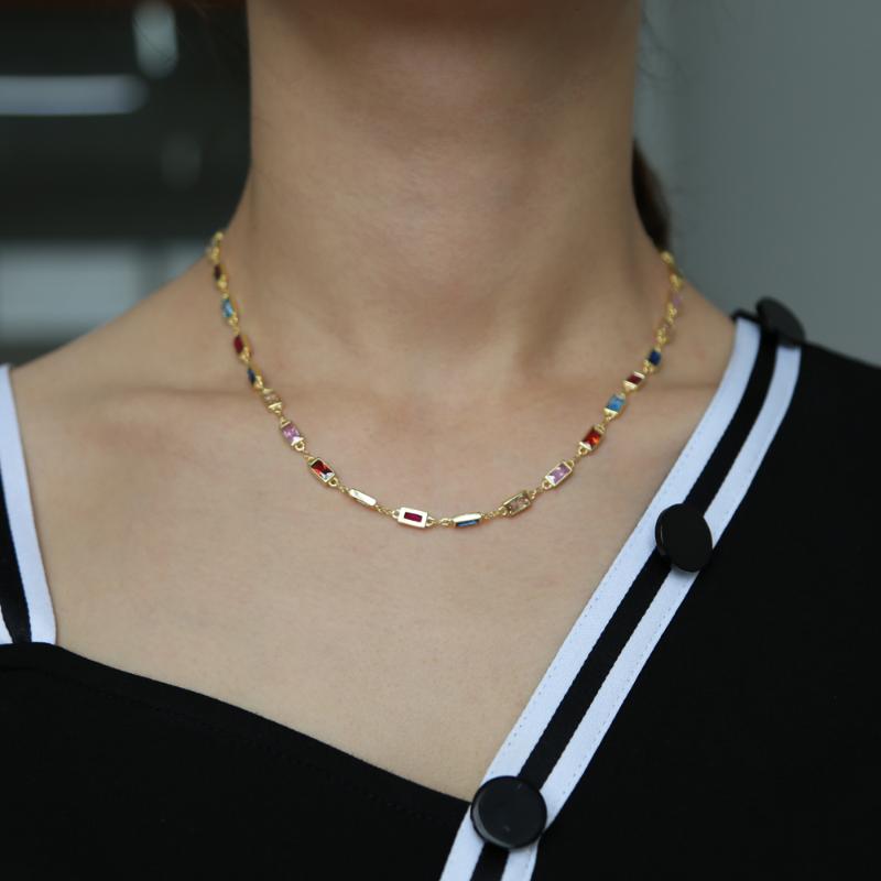 Chains Sparking Cz Top Fashion Colorful Cute Charm Crystal Link Choker Delicate Necklaces & Pendants JewelryChains ChainsChains
Chains Sparking Cz Top Fashion Colorful Cute Charm Crystal Link Choker Delicate Necklaces & Pendants JewelryChains ChainsChains