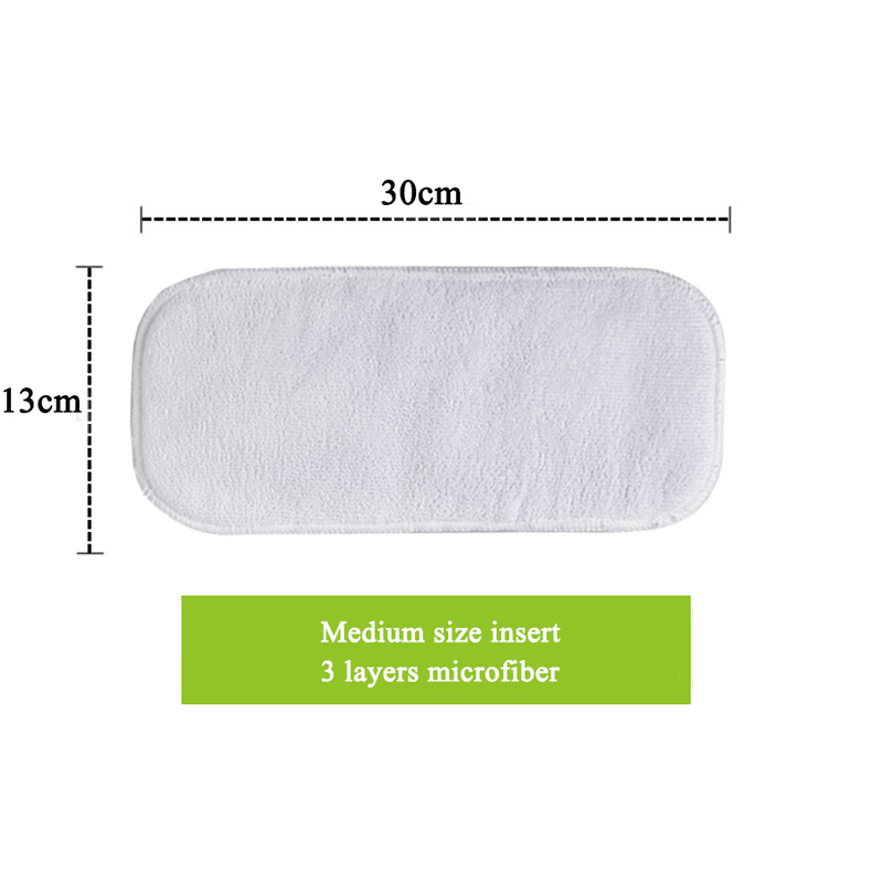 10Pcs NB Bamboo Cotton Cloth Insert Reusable Washable Breathable Baby Nappy Liner for born Diaper Cover fit 3-6kg 220512