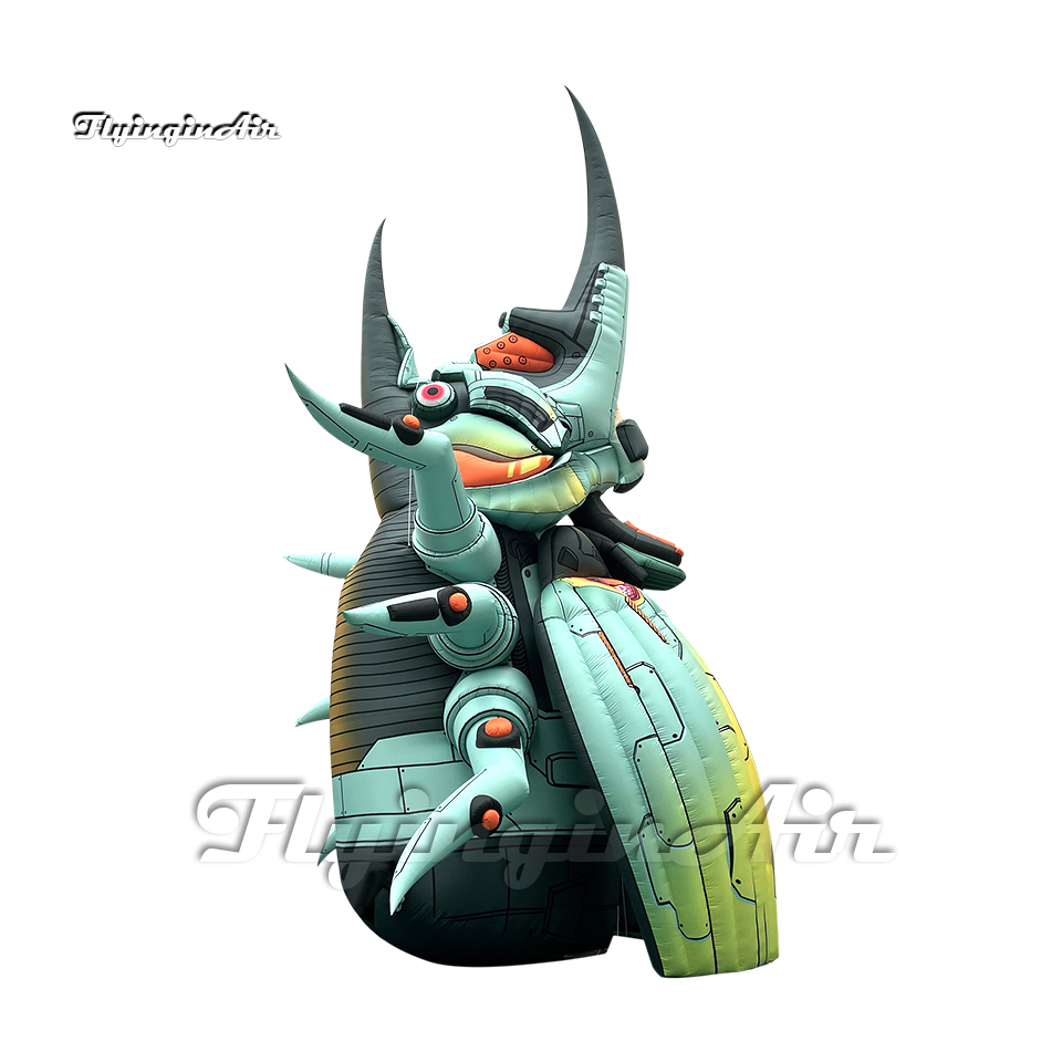 Simulated Inflatable Insect Mecha Beetle Model Large Animal Mascot Blow Up Mechanical Beetle For Carnival Stage Decoration