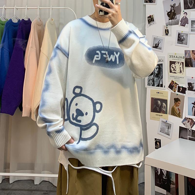 Men's Sweaters Winter Couple Casual Oversize Men's Pullovers Harajuku Korean Streetwear Graphic Printed Male Cartoon SweaterMen's, Pink 
Men's Sweaters Winter Couple Casual Oversize Men's Pullovers Harajuku Korean Streetwear Graphic Printed Male Cartoon SweaterMen's, Pink