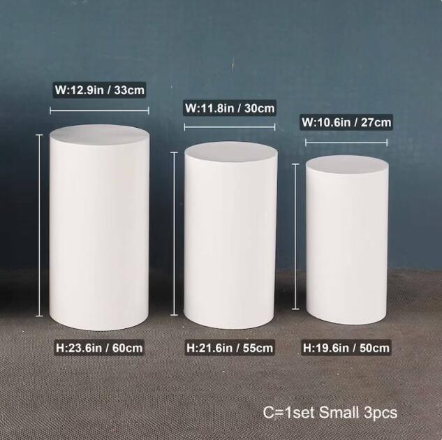 Wedding Props Cylindrical Dessert Table Birthday Party Sign-in Area Decoration Round Cake Stand Wedding Decoration Iron Art Cylinder