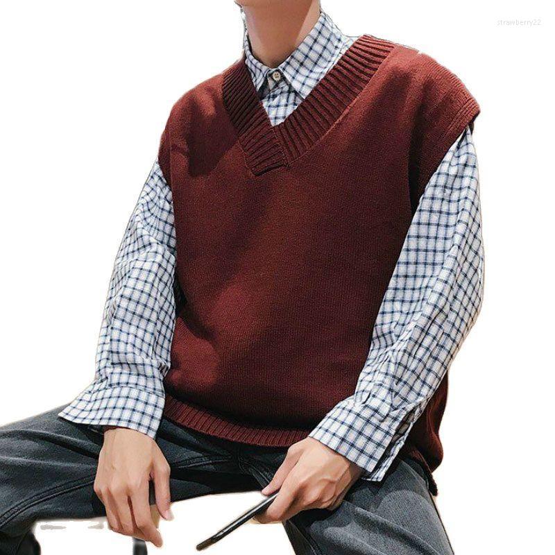 Men's Vests V-Neck Solid Casual Spring Autumn Sweaters Men All-Match Daily Outwear Teens Sleeveless Short Loose Knitted Pullover Tops Stra22, Black
Men's Vests V-Neck Solid Casual Spring Autumn Sweaters Men All-Match Daily Outwear Teens Sleeveless Short Loose Knitted Pullover Tops Stra22, Black