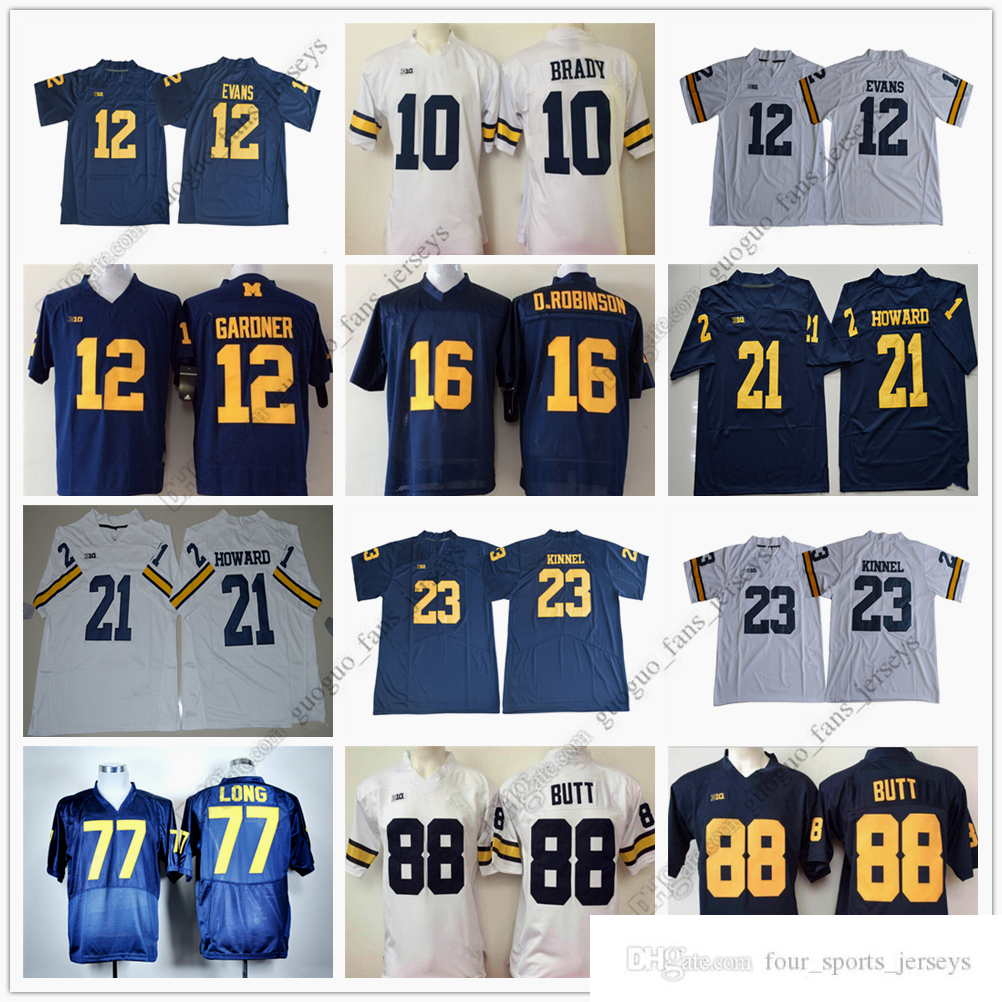 NCAA Michigan Wolverines Football Jersey 10 Tom Brady 12 Chris Evans 16 Denard Robinson 21 Desmond Howard 23 Tyree Kinnel 77 Jacke Long 88 Jake Butt High Quality Jerse, As picture
NCAA Michigan Wolverines Football Jersey 10 Tom Brady 12 Chris Evans 16 Denard Robinson 21 Desmond Howard 23 Tyree Kinnel 77 Jacke Long 88 Jake Butt High Quality Jerse, As picture