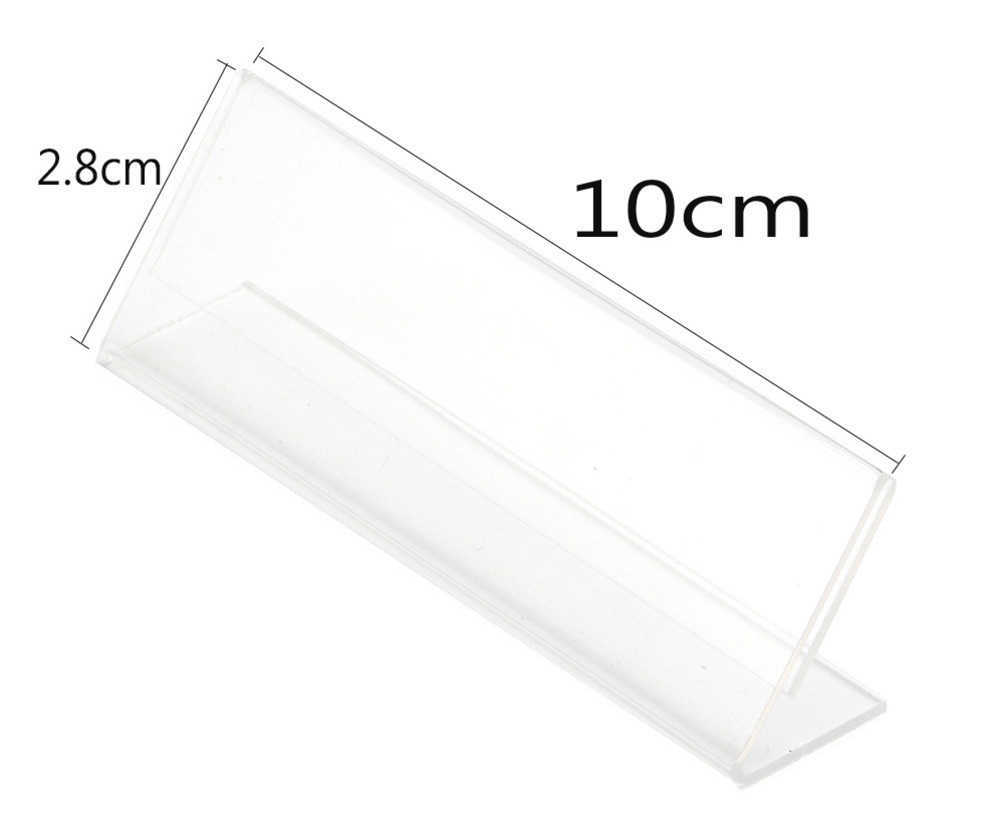 Frame Clear Picture Name Card Price Tag Display Stand Label Holder Showcase Jewelry Price Tag Clip Paper Sign Rack