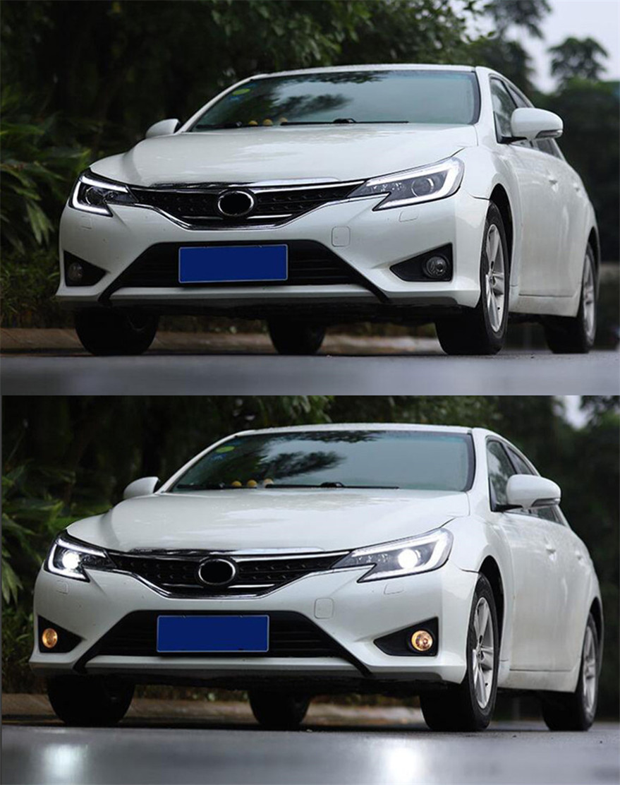 Car Headlights For 2014 REIZ Mark X 2013 LED Front Headlight DRL Bi-Xenon Lens Replacement High Beam Turn Signal Driving Lights