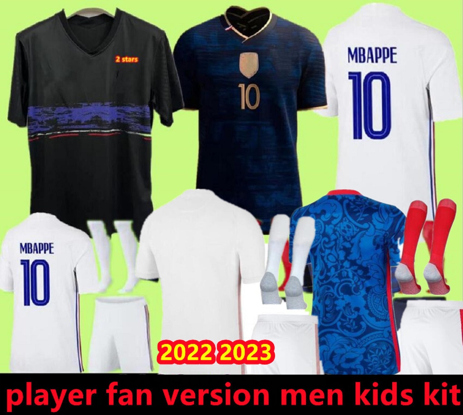 MBAPPE BENZEMA French Soccer jerseys 2021 2022 GRIEZMANN POGBA GIROUD KANTE home away 23 Francia Football shirts men kids kit Maillot de foot, S-xxl
MBAPPE BENZEMA French Soccer jerseys 2021 2022 GRIEZMANN POGBA GIROUD KANTE home away 23 Francia Football shirts men kids kit Maillot de foot, S-xxl