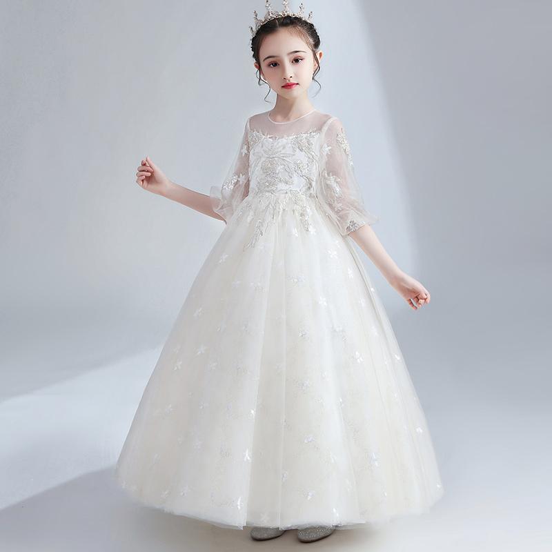 Girl's Dresses Champagne Long Flower Girl For Wedding Elegant O-Neck Floor-Length Puffy Princess Children DressesGirl's
Girl's Dresses Champagne Long Flower Girl For Wedding Elegant O-Neck Floor-Length Puffy Princess Children DressesGirl's