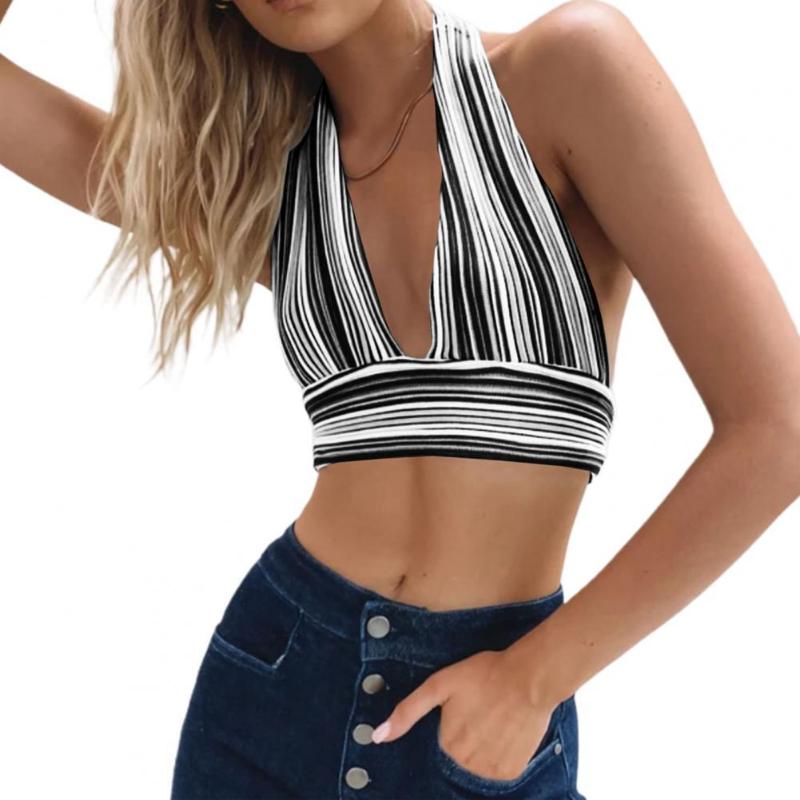 Women' Tanks & Camis Sexy Bandage Halter Tank Tops Striped Backless Club Party Bra Women V Neck Sleeveless Bandages Vest For Summer Slim St, Blue
Women' Tanks & Camis Sexy Bandage Halter Tank Tops Striped Backless Club Party Bra Women V Neck Sleeveless Bandages Vest For Summer Slim St, Blue