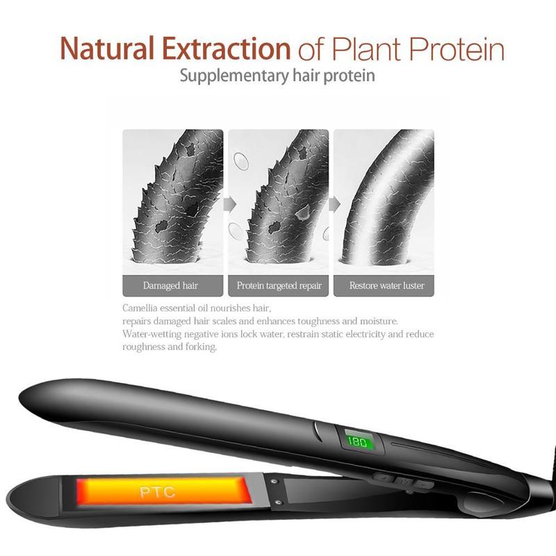 2 In 1 Hair Iron Straightener & Curler Professional Curling Crimper Rollers Machine Tongs Flat 220623