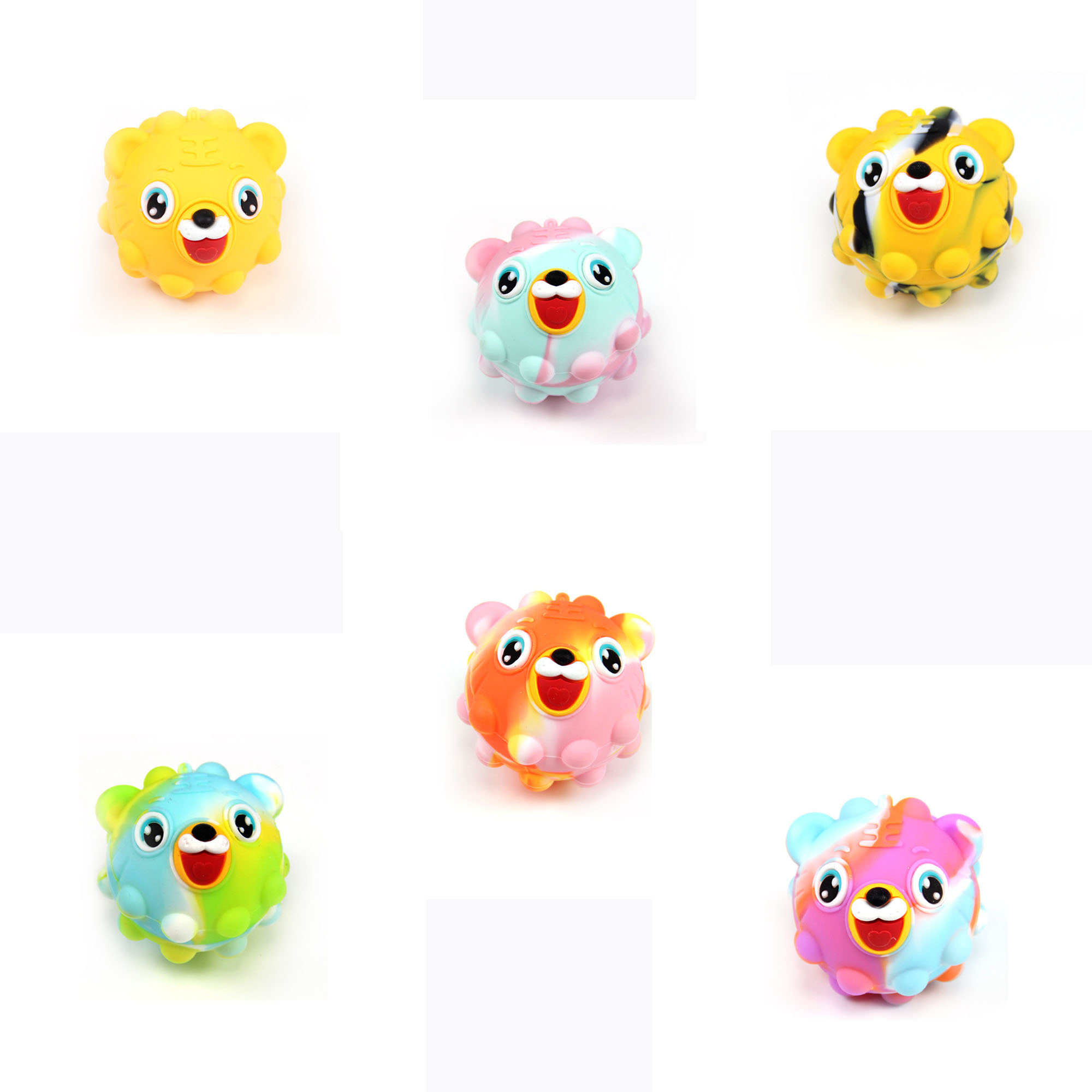 tiger 3d decompression ball bubble fidget toys inflatable kneading silicone childrens sensory toy
