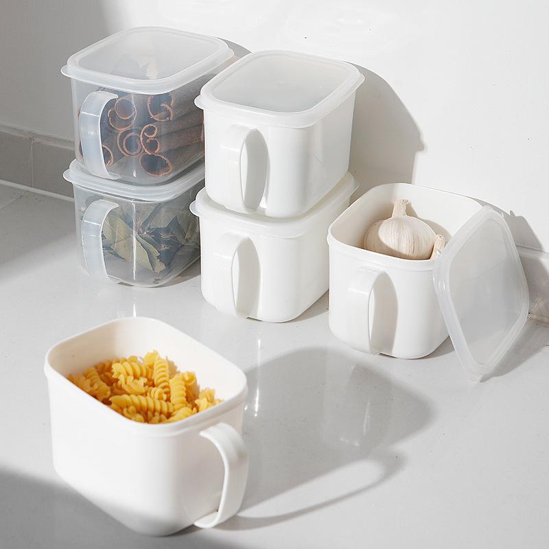 Storage Bottles & Jars Kitchen Food Containers With Handle Refrigerator Fresh-keeping Box Plastic White Sealed Can Spice
Storage Bottles & Jars Kitchen Food Containers With Handle Refrigerator Fresh-keeping Box Plastic White Sealed Can Spice