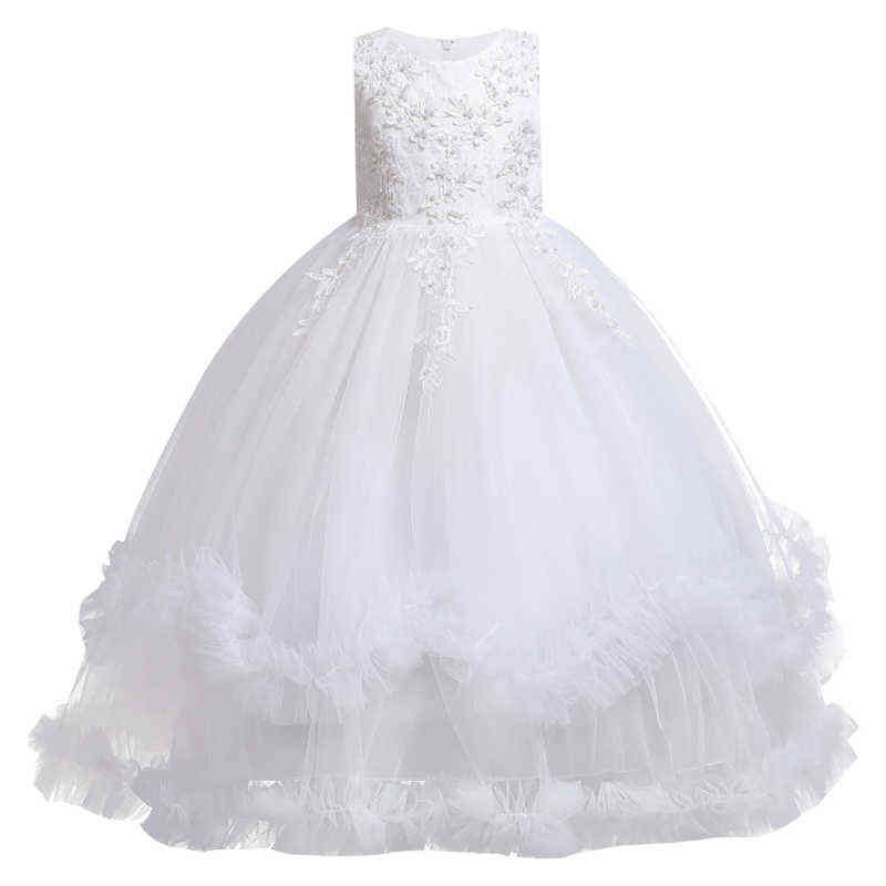 Girls Dresses Birthday party Formal Evening Gown Princess Dress Flower Girls teens Children Clothing For Girl Clothes Y220510