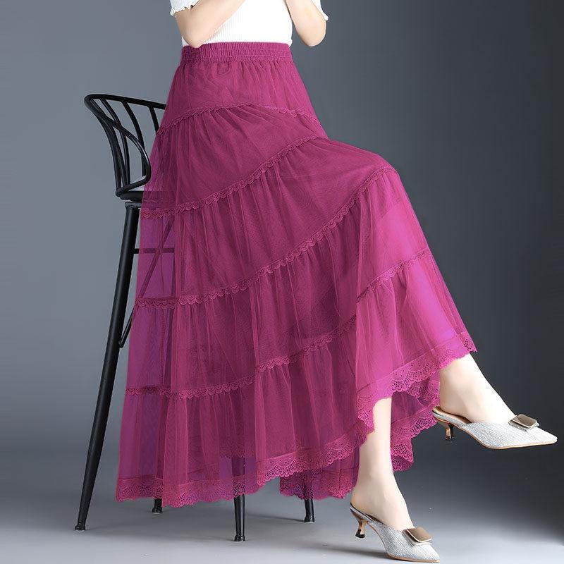 Skirts Three-layer Big Swing Gauze Skirt Women's Spring And Summer Solid Long A-line Pleated Cake SkirtSkirts, Black
Skirts Three-layer Big Swing Gauze Skirt Women's Spring And Summer Solid Long A-line Pleated Cake SkirtSkirts, Black