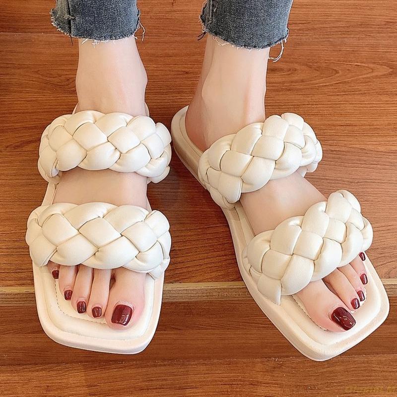 Slippers 2022 Summer Woven Women Square Toe Comfortable Soft Platform Sandals Woman Fashion Solid Color Beach Slides Shoe, Black
Slippers 2022 Summer Woven Women Square Toe Comfortable Soft Platform Sandals Woman Fashion Solid Color Beach Slides Shoe, Black