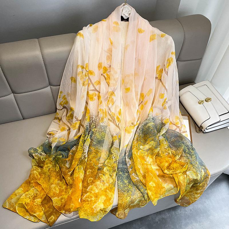 Scarves Design Summer Mapple Leaf Print Silk Scarf For Women Plus Size Luxury Magnolia Grandiflora Shawls Ladies Beach Cover 2022Scarves
Scarves Design Summer Mapple Leaf Print Silk Scarf For Women Plus Size Luxury Magnolia Grandiflora Shawls Ladies Beach Cover 2022Scarves