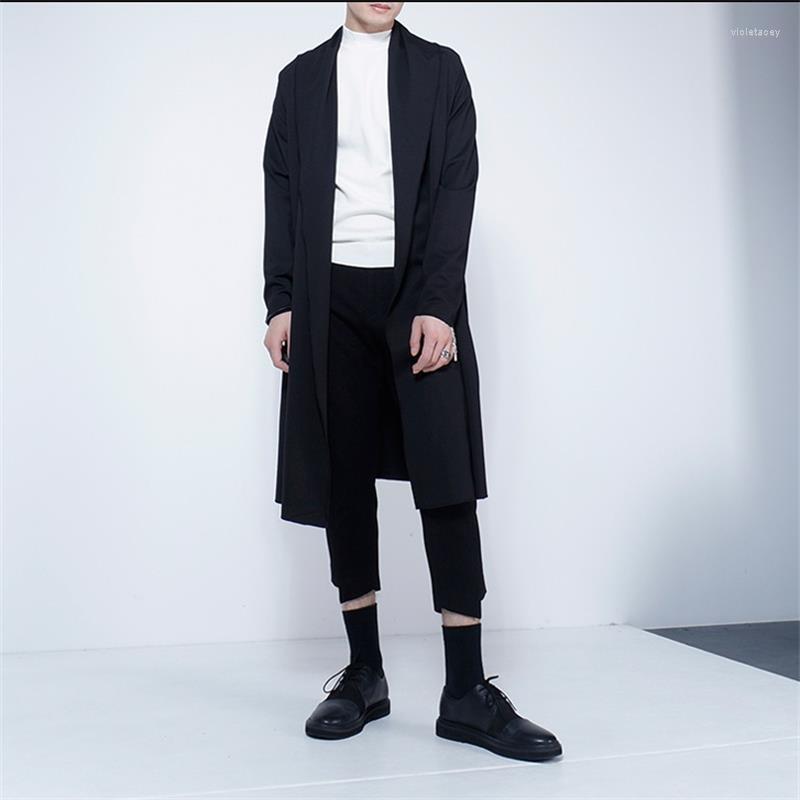 Men' Trench Coats Original Designer Men' Wear Casual Dark Japanese Mid-length Cloak Belt Knitted Cardigan TrendMen' Viol22, Black
Men' Trench Coats Original Designer Men' Wear Casual Dark Japanese Mid-length Cloak Belt Knitted Cardigan TrendMen' Viol22, Black