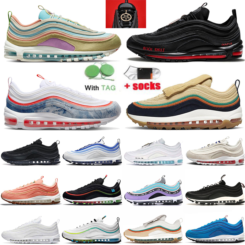 2022 Cushion 97s Golf NRG Running Shoes Men Women Sean Wotherspoon Blueberry Triple Black White Silver Bullet South Beach Worldwide Trainers Sports Sneakers Size 46, A#25 36-45 kaomoji
2022 Cushion 97s Golf NRG Running Shoes Men Women Sean Wotherspoon Blueberry Triple Black White Silver Bullet South Beach Worldwide Trainers Sports Sneakers Size 46, A#25 36-45 kaomoji