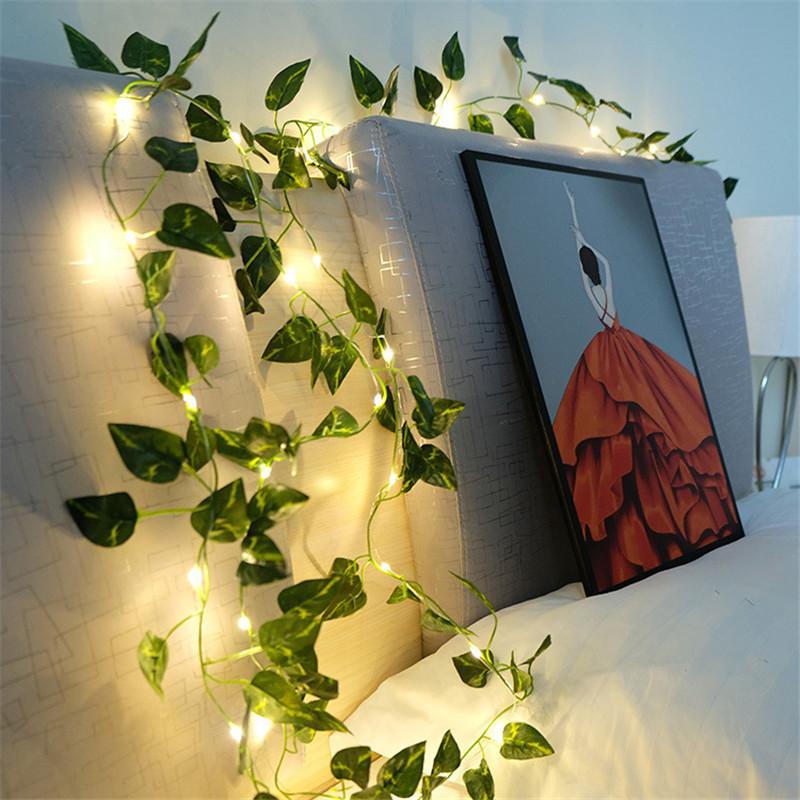 Decorative Flowers & Wreaths Artificial Plant Vines Wall Hang Rattan Leaves Led String Lights Garland Garden Home Decoration Fake Silk Leaf, 1-green leaf rattan 
Decorative Flowers & Wreaths Artificial Plant Vines Wall Hang Rattan Leaves Led String Lights Garland Garden Home Decoration Fake Silk Leaf, 1-green leaf rattan