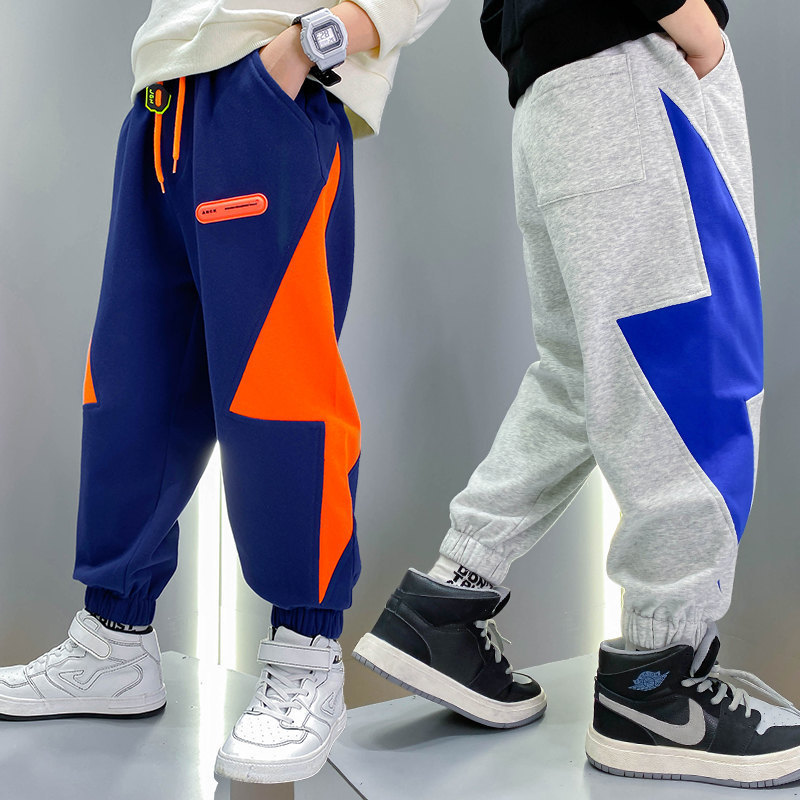 Big Size Children's Sports Pants For Boys Loose Trousers Kids Active Trousers For Teenage Clothes Fall Spring Sweatpants 5-14Yrs 220512