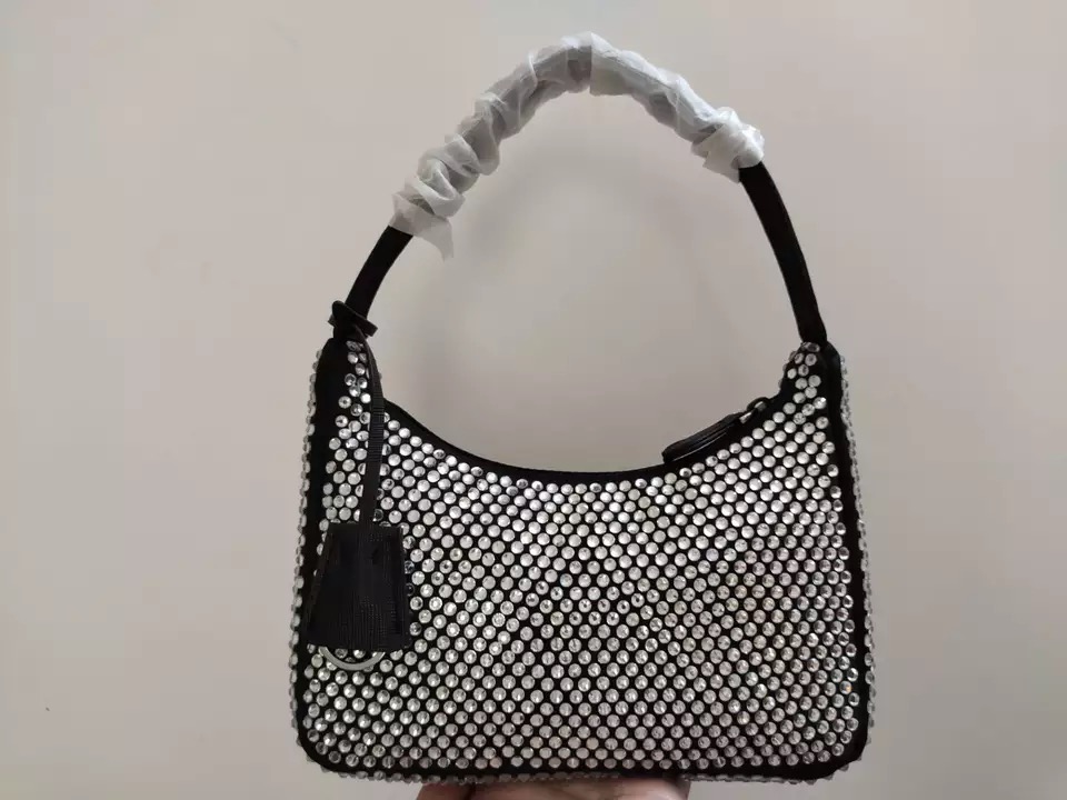 2022 Crystal Nylon Shoulder Rhinestone Bags Ladies Underarm Bags Ladies Shoulder Bags Handbags Girls Wallets, Black
2022 Crystal Nylon Shoulder Rhinestone Bags Ladies Underarm Bags Ladies Shoulder Bags Handbags Girls Wallets, Black