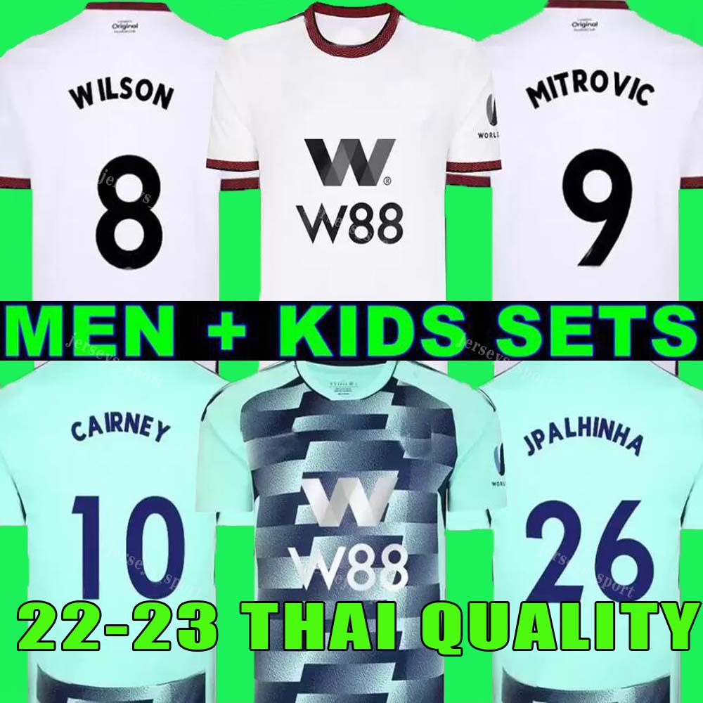 22 23 SOCCER JERSEYS Home CAIRNEY Mitrovic 2022 2023 KEBANO WILSON MUNIZ J. Palhinha ROBINSON men kids kit FOOTBALL EL Uniform fans, 22 23 home aldult
22 23 SOCCER JERSEYS Home CAIRNEY Mitrovic 2022 2023 KEBANO WILSON MUNIZ J. Palhinha ROBINSON men kids kit FOOTBALL EL Uniform fans, 22 23 home aldult