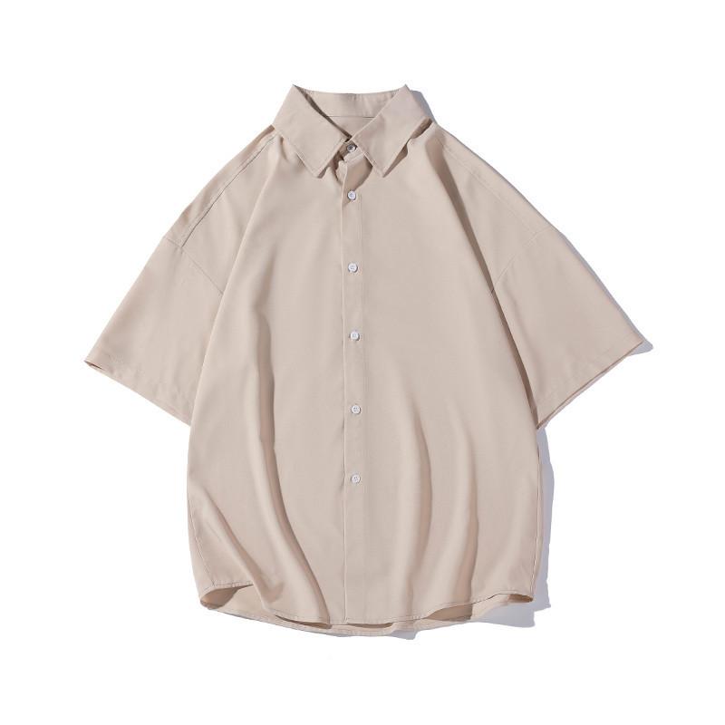 Men's Casual Shirts Solid Men Summer Short Sleeve Male Korean Shirt Retro Large Size All-match Short-sleeved CoatMen's, Beige
Men's Casual Shirts Solid Men Summer Short Sleeve Male Korean Shirt Retro Large Size All-match Short-sleeved CoatMen's, Beige