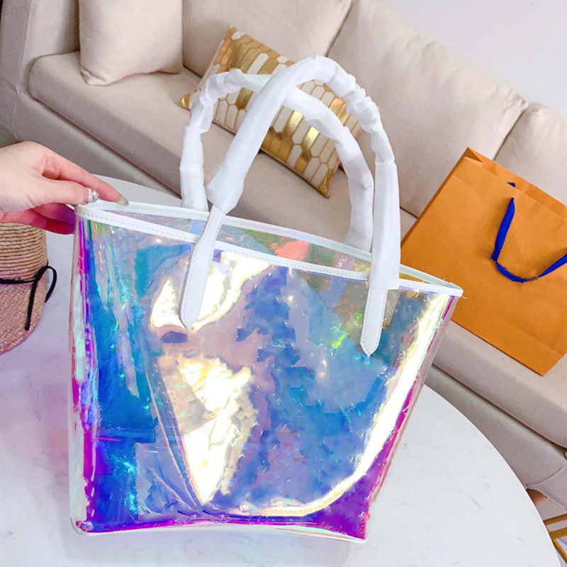 2022Luxurys Designers Shopping Bags Laser Handbags Purses Fashion Clear Dazzle Iridescent Color Large Capacity Pvc Artwork Lady Shoulder Bag
2022Luxurys Designers Shopping Bags Laser Handbags Purses Fashion Clear Dazzle Iridescent Color Large Capacity Pvc Artwork Lady Shoulder Bag
