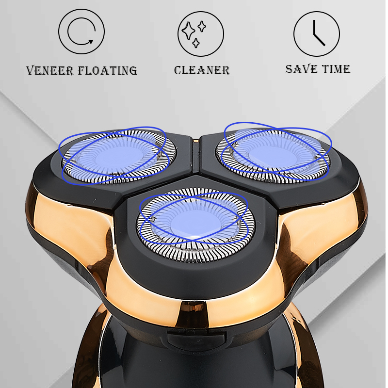 Electric Shaver For Men Rechargeable Men Electric Razor USB 3Blades Portable Water Proof Shaving Machine ZOZEN Electric Shavers 220322