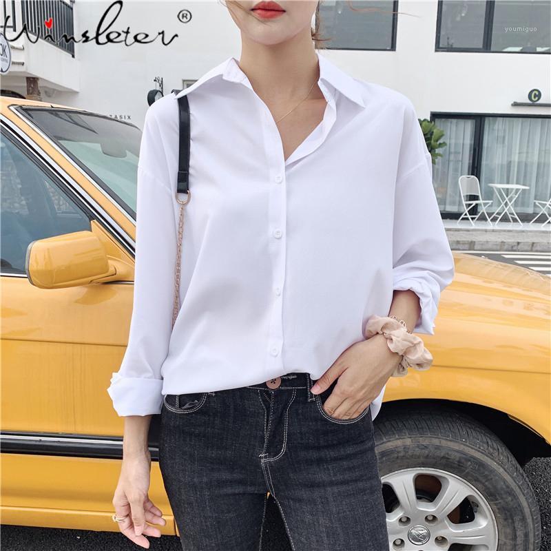 Women Shirts 2022 Autumn Long Sleeve Turn-down Collar Casual White Tops Woman Single Breasted Loose Blouses T09103K Women 
Women Shirts 2022 Autumn Long Sleeve Turn-down Collar Casual White Tops Woman Single Breasted Loose Blouses T09103K Women