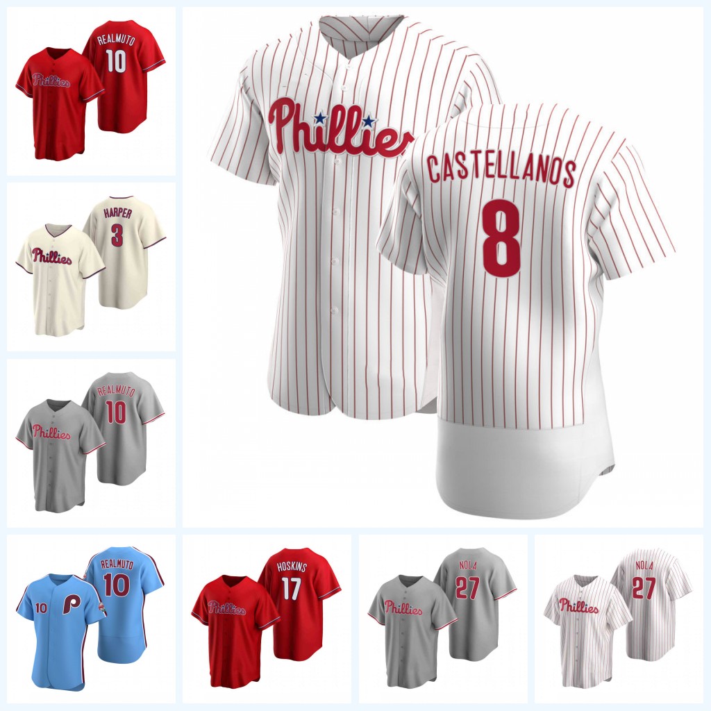 Nick Castellanos 2022 Phillie Jersey Aaron Nola Odubel Herrera J.T. Realmuto Alec Bohm Rhys Hoskins Travis Jankowski Matt Joyce Didi Gregorius Brad Miller, Youth cool base
Nick Castellanos 2022 Phillie Jersey Aaron Nola Odubel Herrera J.T. Realmuto Alec Bohm Rhys Hoskins Travis Jankowski Matt Joyce Didi Gregorius Brad Miller, Youth cool base