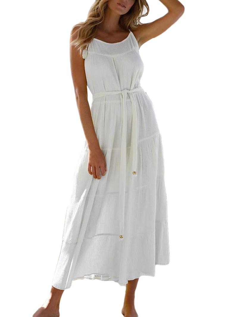 Casual Dresses Colors Women Summer Maxi Dress Ladies Sleeveless Belted Solid Color Spaghetti Strap U-shaped Neck DressCasual, Orange
Casual Dresses Colors Women Summer Maxi Dress Ladies Sleeveless Belted Solid Color Spaghetti Strap U-shaped Neck DressCasual, Orange