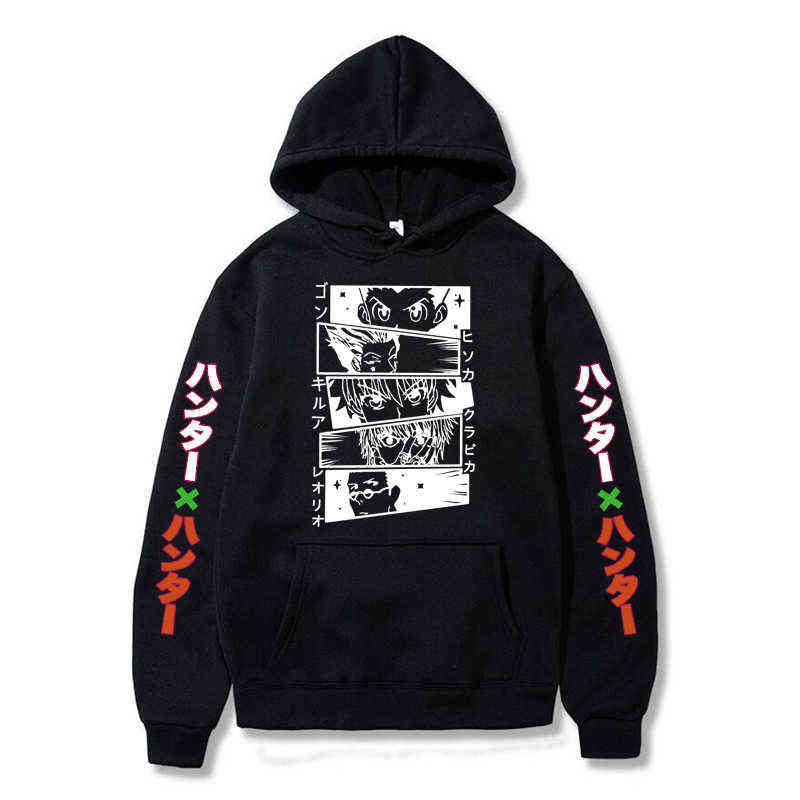 Sudadera con capucha de cazador Kawaii Hunter X para hombres y mujeres, sudadera de Manga corta Killua Zoldyck, Sudadera con cap G220429