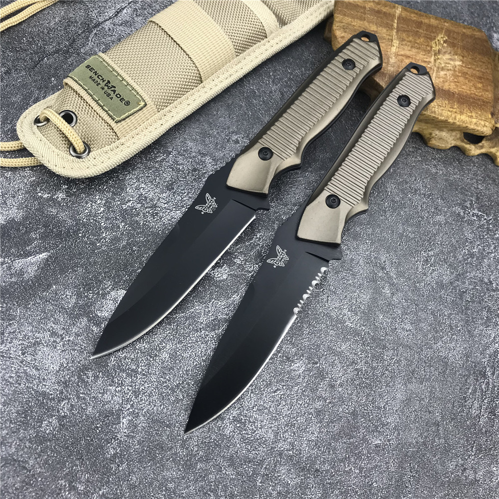 Benchmade 140BK Fixed 4.5" Plain Blade Hunting Aluminum Alloy Handle Half Tooth / Full Blade Tactical Knife with Leggings Nylon Cover BM15002 BM15017 BM
Benchmade 140BK Fixed 4.5" Plain Blade Hunting Aluminum Alloy Handle Half Tooth / Full Blade Tactical Knife with Leggings Nylon Cover BM15002 BM15017 BM