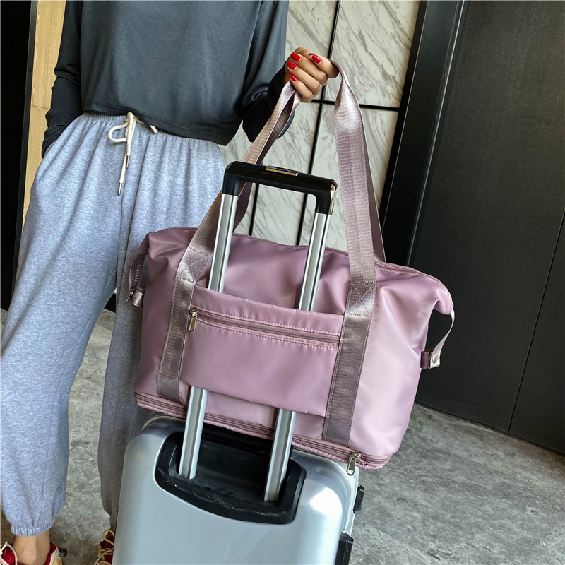 HBP 2 -storey travel bag with iPad compartment Duffel Bags Yoga Gym Bag For Women Design Brand Nylon Airport Large Capacity Clothes Holiday Weekend