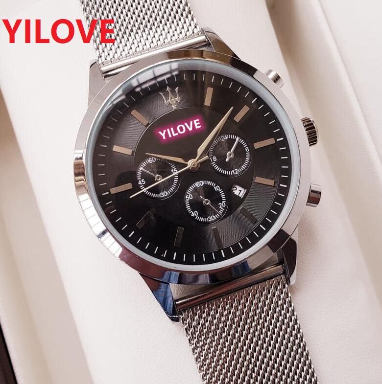 Montre De Luxe Stainless Steel Mesh Strap quartz fashion mens watches 43mm auto date men dress designer watch wholesale male gifts wristwatch, As pic
Montre De Luxe Stainless Steel Mesh Strap quartz fashion mens watches 43mm auto date men dress designer watch wholesale male gifts wristwatch, As pic