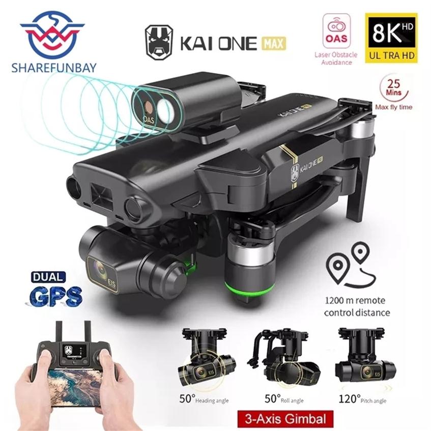 KAI ONE MAX Drone Profesional 8K Dual Camera GPS 5G Wifi 3-Axis Gimbal 360 Obstacle Avoidance RC Quadcopter 1.2km Dron Toys 210915297g, Pro 4k-1b-32gb-bag
KAI ONE MAX Drone Profesional 8K Dual Camera GPS 5G Wifi 3-Axis Gimbal 360 Obstacle Avoidance RC Quadcopter 1.2km Dron Toys 210915297g, Pro 4k-1b-32gb-bag