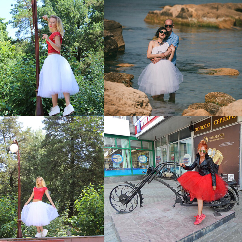 6Layers 65cm Fashion Tulle Skirt Pleated Tutu Skirts Women Lolita Petticoat Bridesmaids Sweet Party Midi Skirt Mini Skirt Dress 220701
