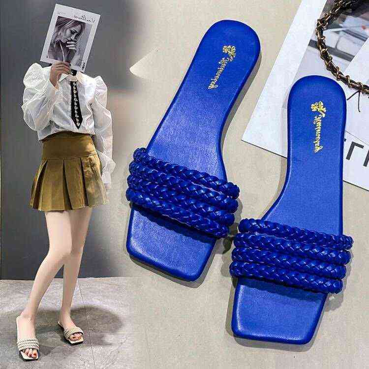 Large Size One Line Sandals Women's Summer and Korean Version Style Square Head Fashion Woven Flat Bottomed Beach Shoes Wear Slippers, Red
Large Size One Line Sandals Women's Summer and Korean Version Style Square Head Fashion Woven Flat Bottomed Beach Shoes Wear Slippers, Red