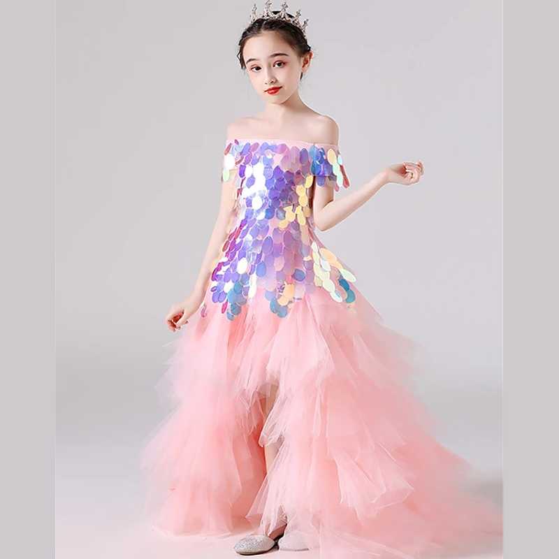Girl's Dresses Princess Sweep / Brush Train Flower Girl Party Tulle Short Sleeve Off Shoulder With SolidGirl's, Pink
Girl's Dresses Princess Sweep / Brush Train Flower Girl Party Tulle Short Sleeve Off Shoulder With SolidGirl's, Pink